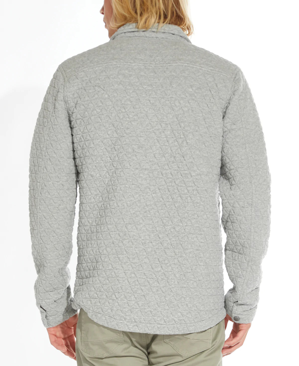Wholesale,Civil Society, Civil Society Light Grey Quilted Knit Shacket, Grey, Large-46-TagL