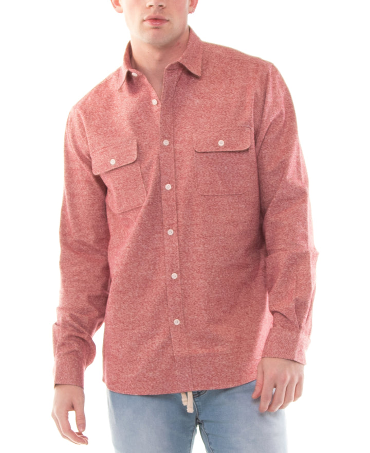 Wholesale,Civil Society, Civil Society Red Flannel Button Up Shirt, Red, Large-46-TagL