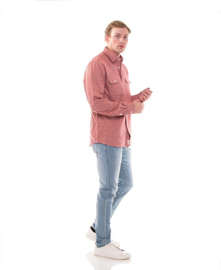 Wholesale,Civil Society, Civil Society Red Flannel Button Up Shirt, Red, Large-46-TagL