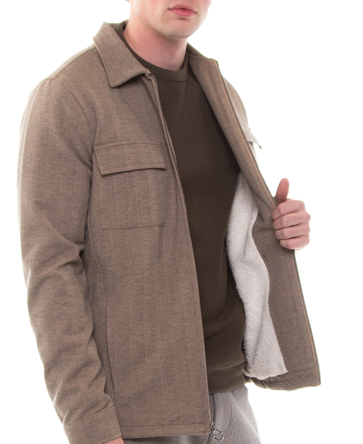 Wholesale,Civil Society, Civil Society Tan Sherpa Lined Knit Zip Up Jacket, Tan, Large-46-TagL