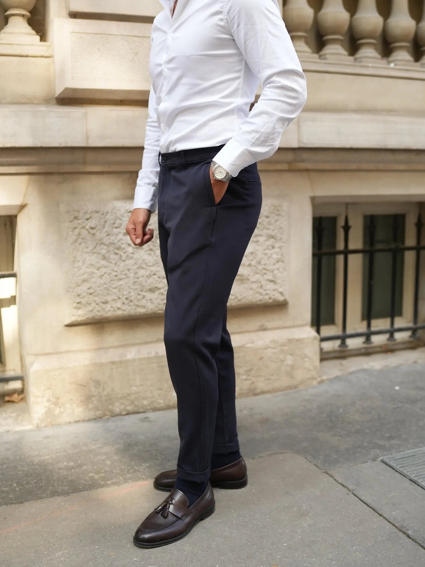 Faire,Donato, Donato Navy Tapered Cut Lightweight Chino, Blue, 35W-31L-Tag3634W-31L-Tag3432W-30L-Tag32