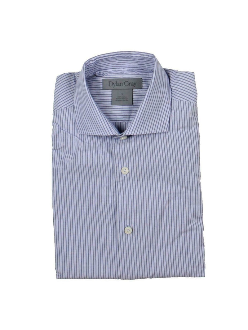 DYLAN GRAY Blue Striped Button-up Shirt