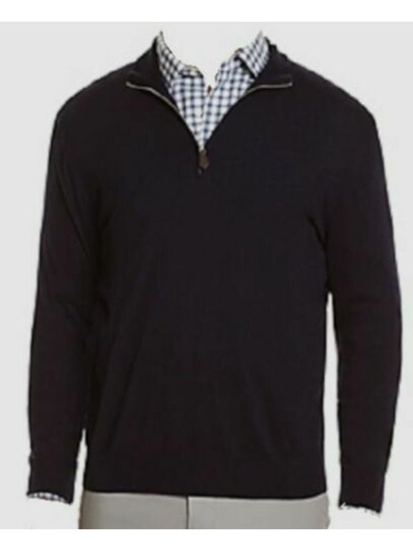 The Mens Store Navy Quarter Zip Sweater