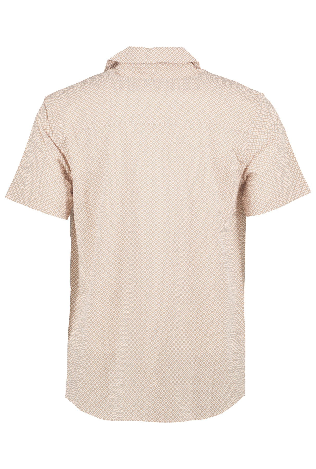 Wholesale,Eleven Paris, Eleven Paris Beige Floral Batik Camp Collar Short Sleeve Button Up Shirt, Tan, Large-46-TagL