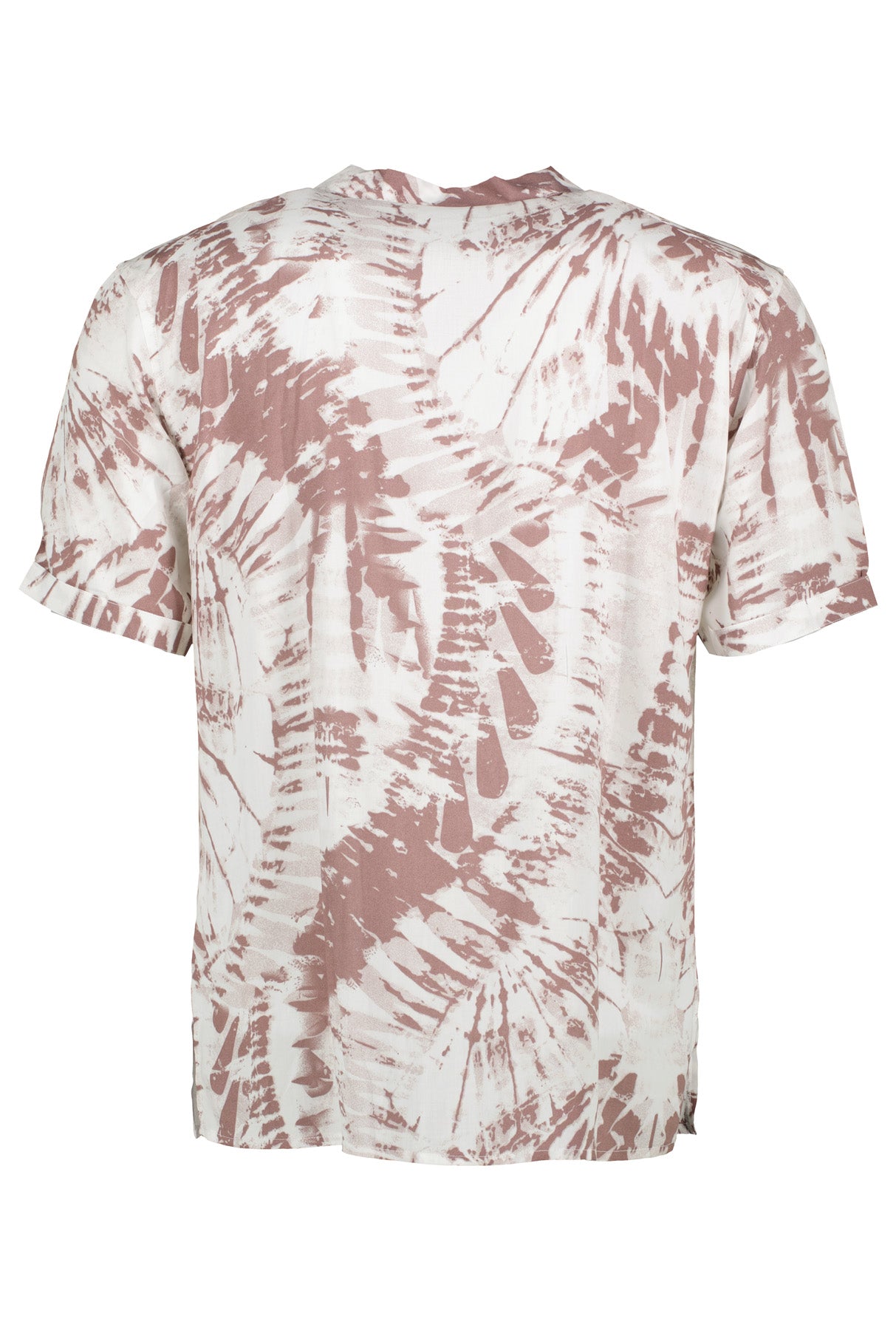 Wholesale,Eleven Paris, Eleven Paris Dusty Pink Tie Dye Camp Collar Short Sleeve Shirt, Pink, Large-45-TagL