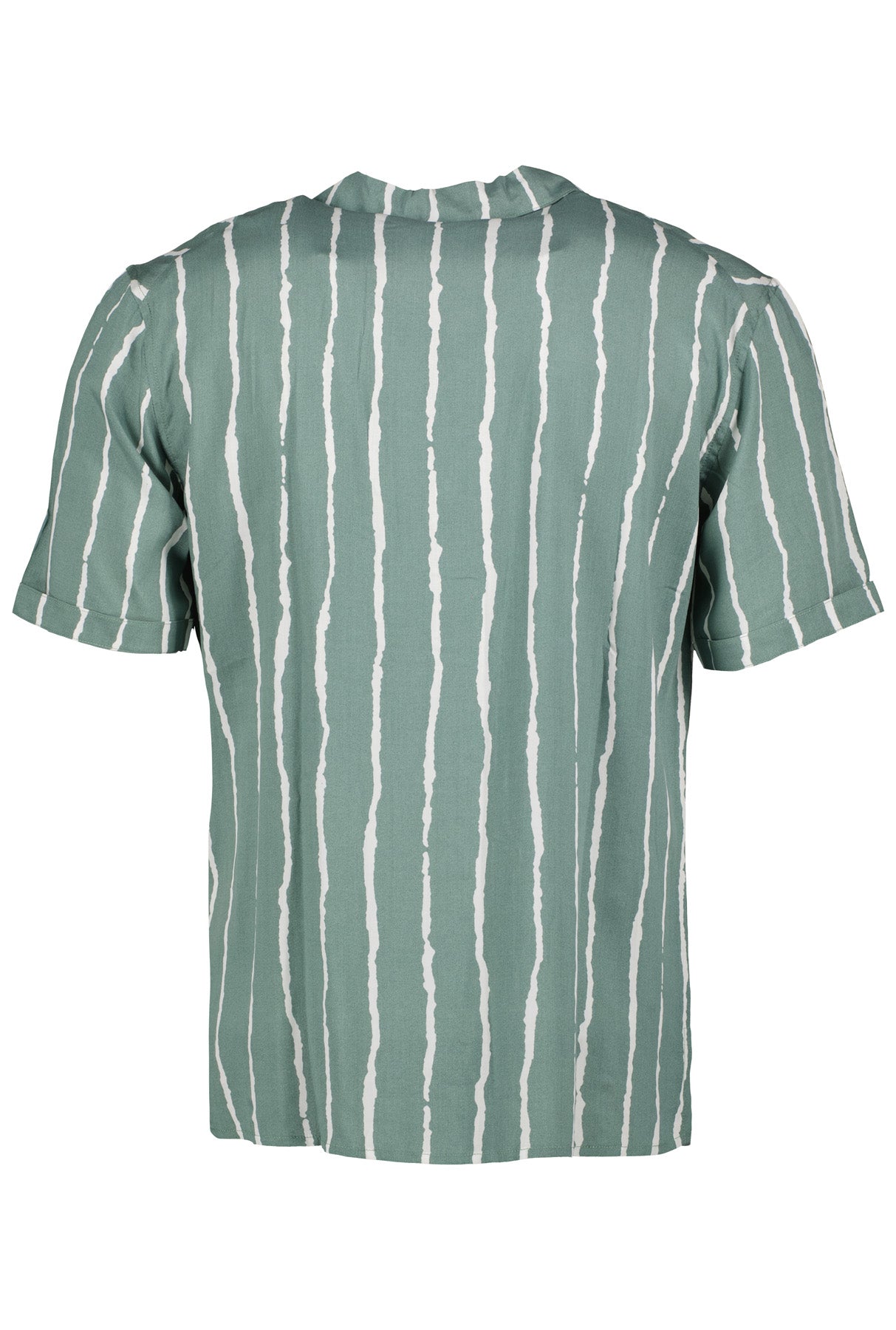 Wholesale,Eleven Paris, Eleven Paris Green Abstract Stripes Camp Collar Short Sleeve Shirt, Green, Large-45-TagXL