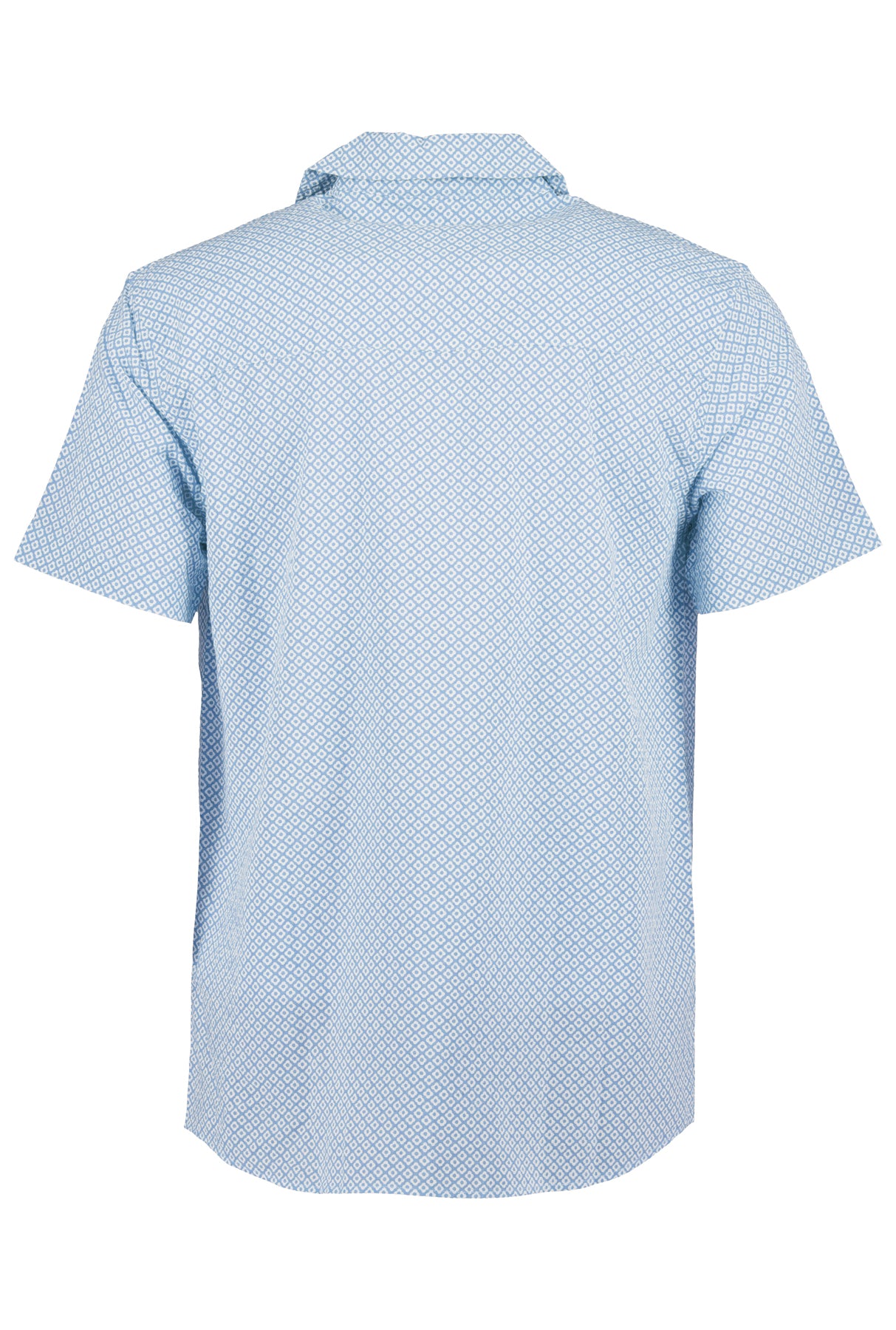 Wholesale,Eleven Paris, Eleven Paris Light Blue Floral Batik Camp Collar Short Sleeve Shirt, Blue, Large-46-TagL