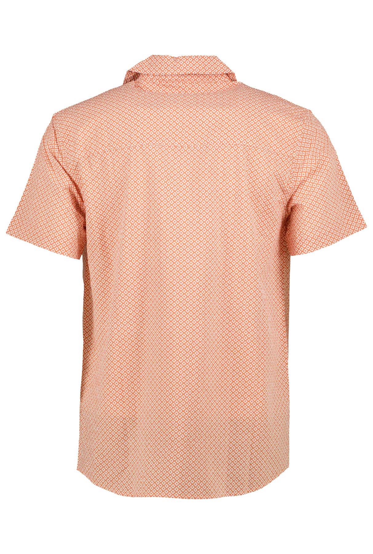 Wholesale,Eleven Paris, Eleven Paris Orange Floral Batik Camp Collar Short Sleeve Shirt, Orange, Large-46-TagL