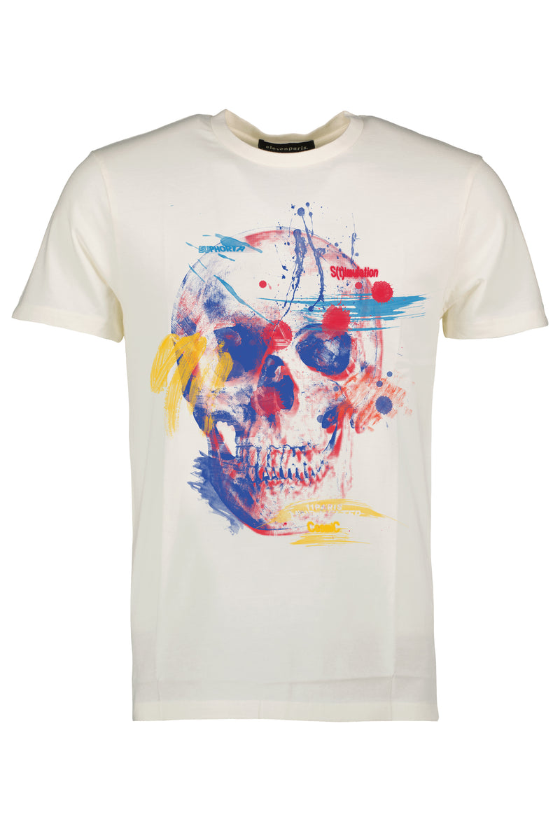 Eleven Paris White Multi Color Skull Graphic Tshirt