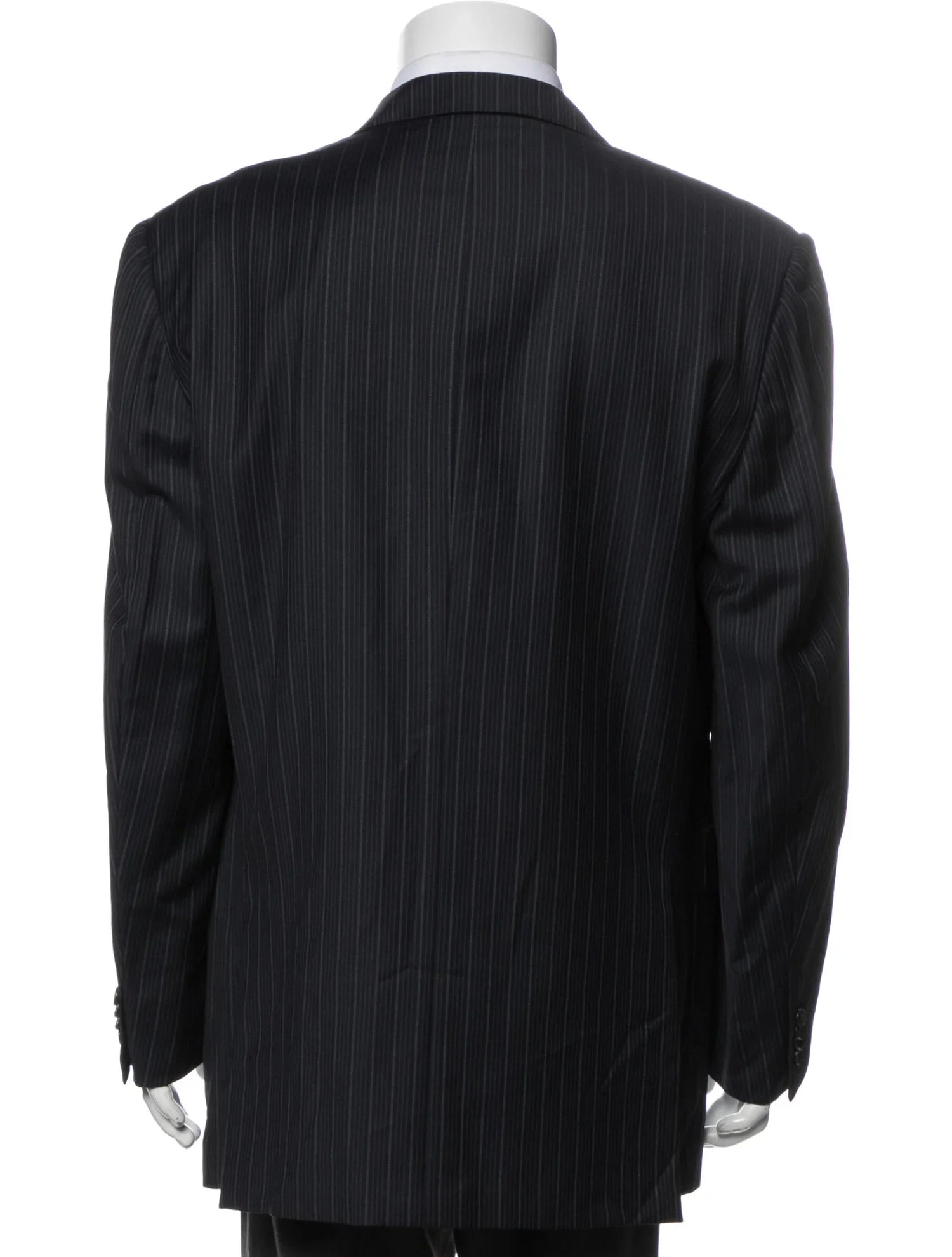 The RealReal,Ermenegildo Zegna, Ermenegildo Zegna Dark Navy Multi Striped Blazer, Blue, Large-46-TagL