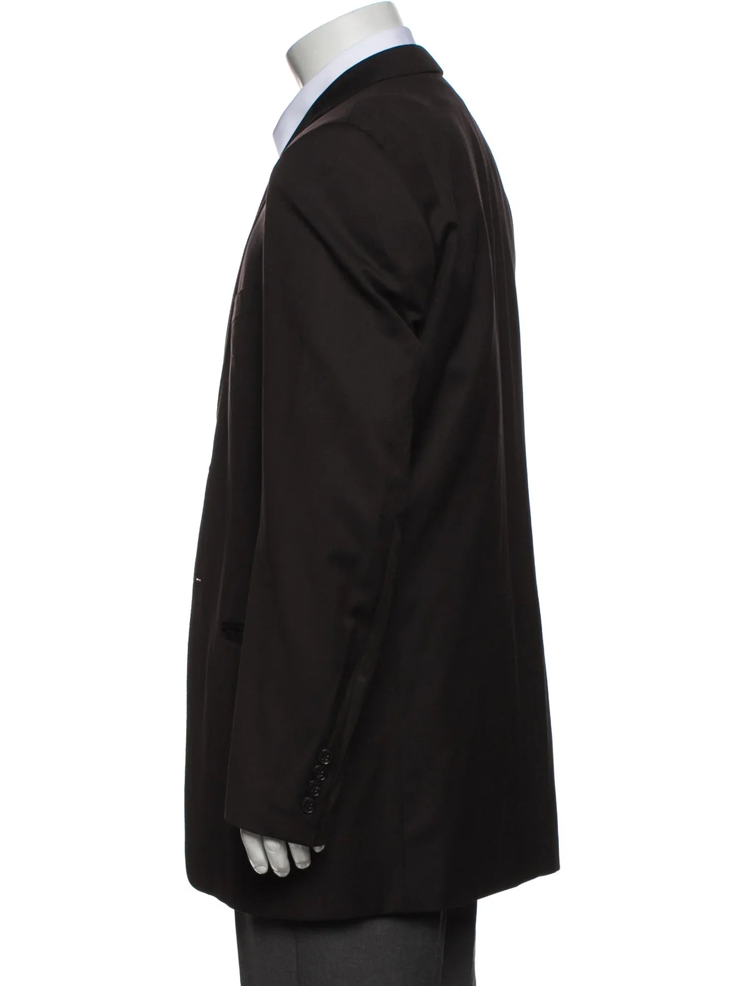 The RealReal,Ermenegildo Zegna, Ermenegildo Zegna Grey Solid Wool Blazer, Grey, Medium-44-TagM