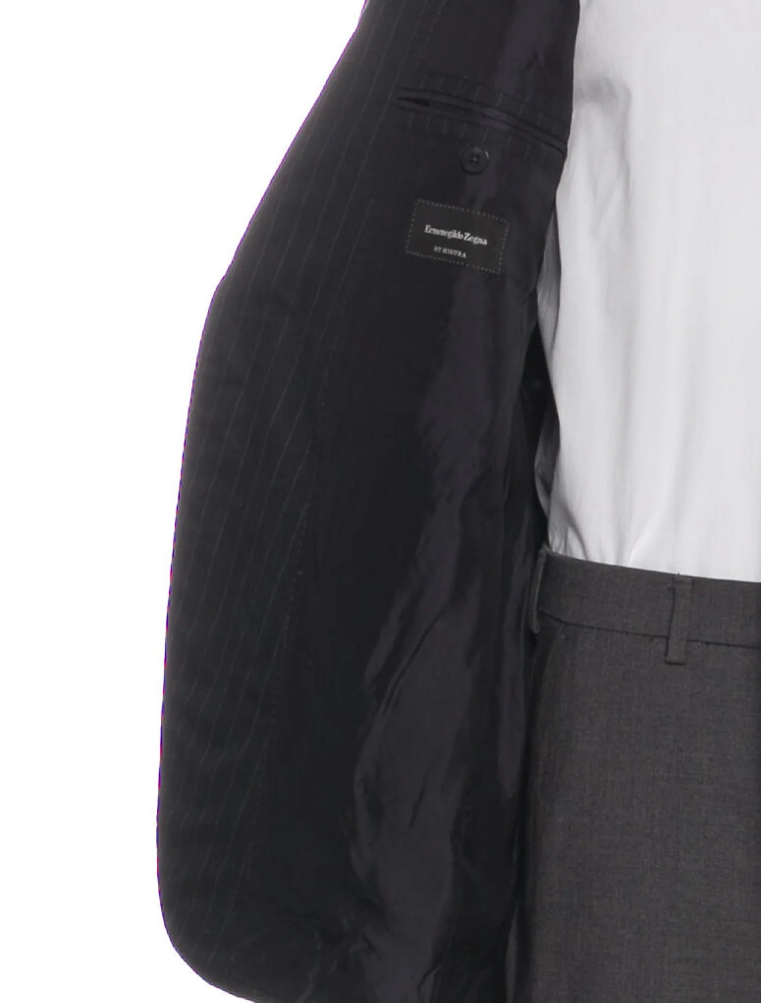 The RealReal,Ermeneglido Zegna, Ermenegildo Zegna Charcoal Pinstripe Wool Blazer, Grey, Extra Large-52-Tag52