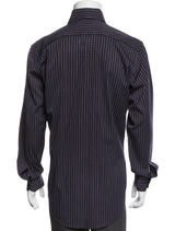 Etro Black & Purple Striped Long Sleeve Shirt