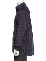 Etro Black & Purple Striped Long Sleeve Shirt