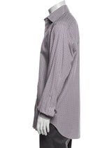 Etro Purple Abstract Print Long Sleeve Button Up Shirt