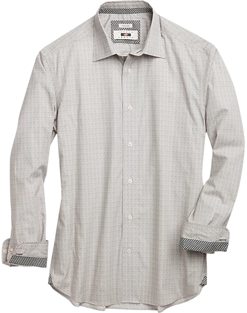 Men's Wearhouse, Joseph Abboud Cream Paisley Button Up Shirt, Cream, Medium-42-TagM