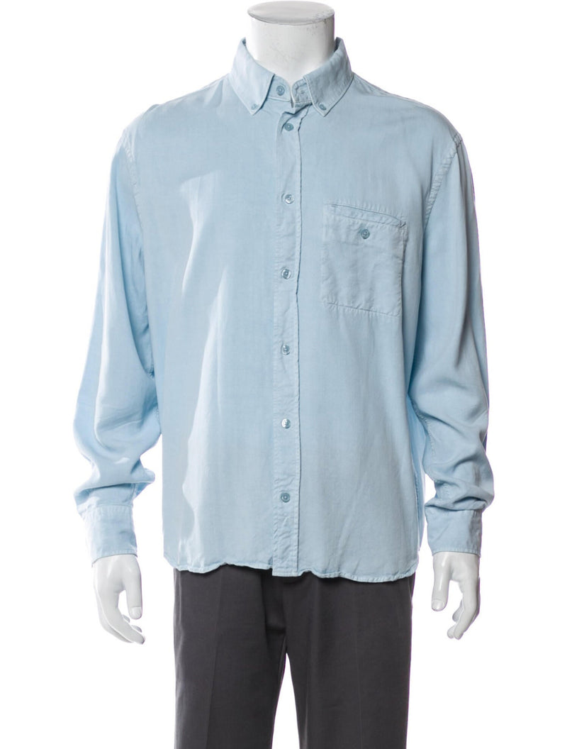 Filippa K Light Blue Front Pocket Button Up Shirt