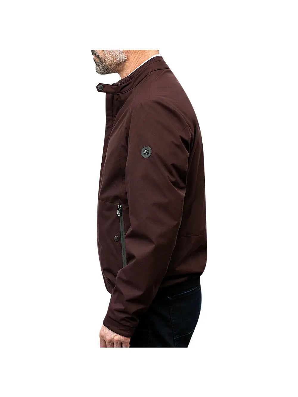 Faire,Bottega (Garnet), Bottega Maroon Waterproof Nylon Zip Up Jacket, Red, Extra Large-51-Tag58