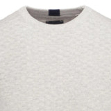 Guide London Grey Textured Front Crewneck Sweater