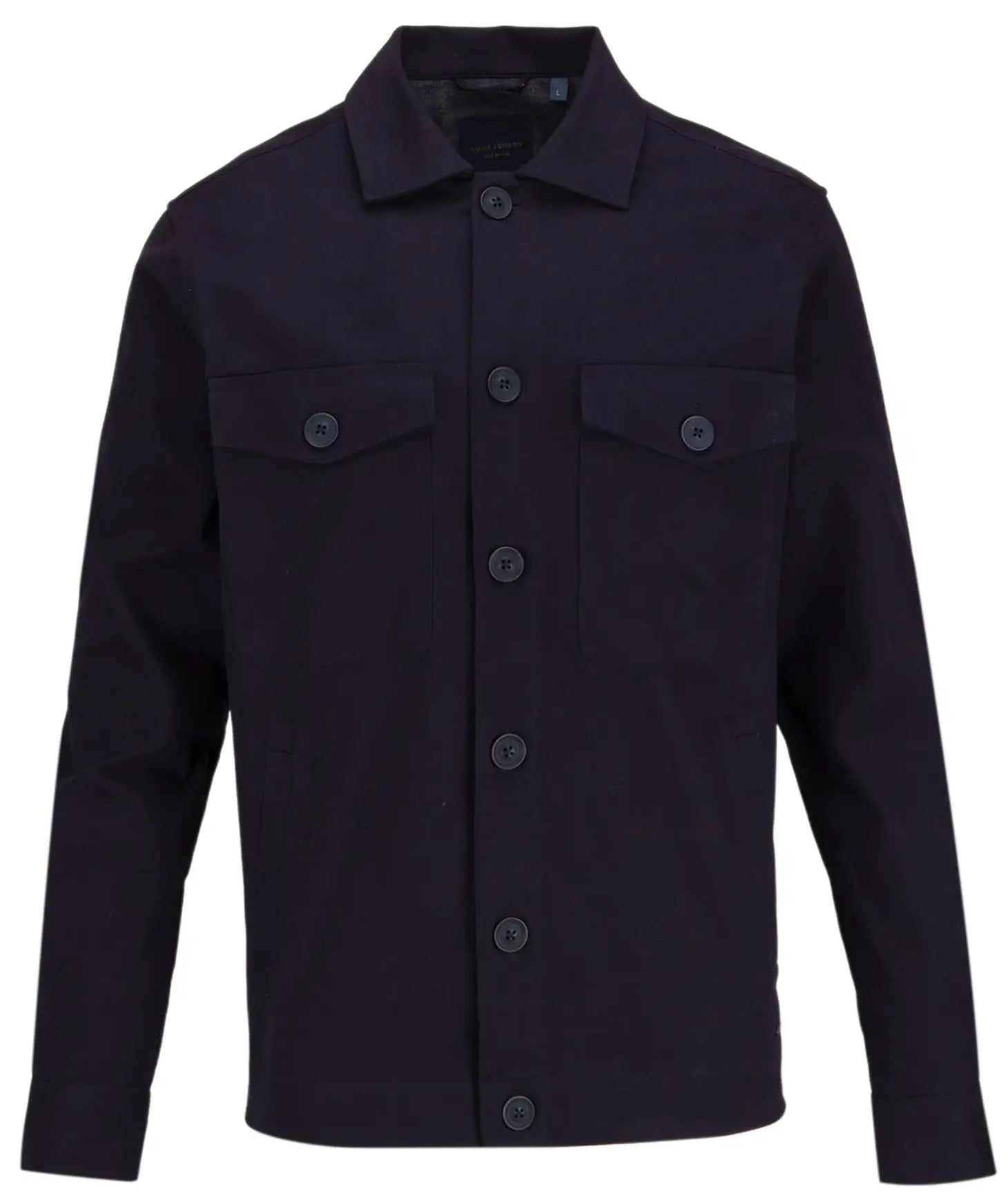 Faire,Guide London, Guide London Navy Double Chest Pocket Button Up Jacket, Blue, Large-45-TagL