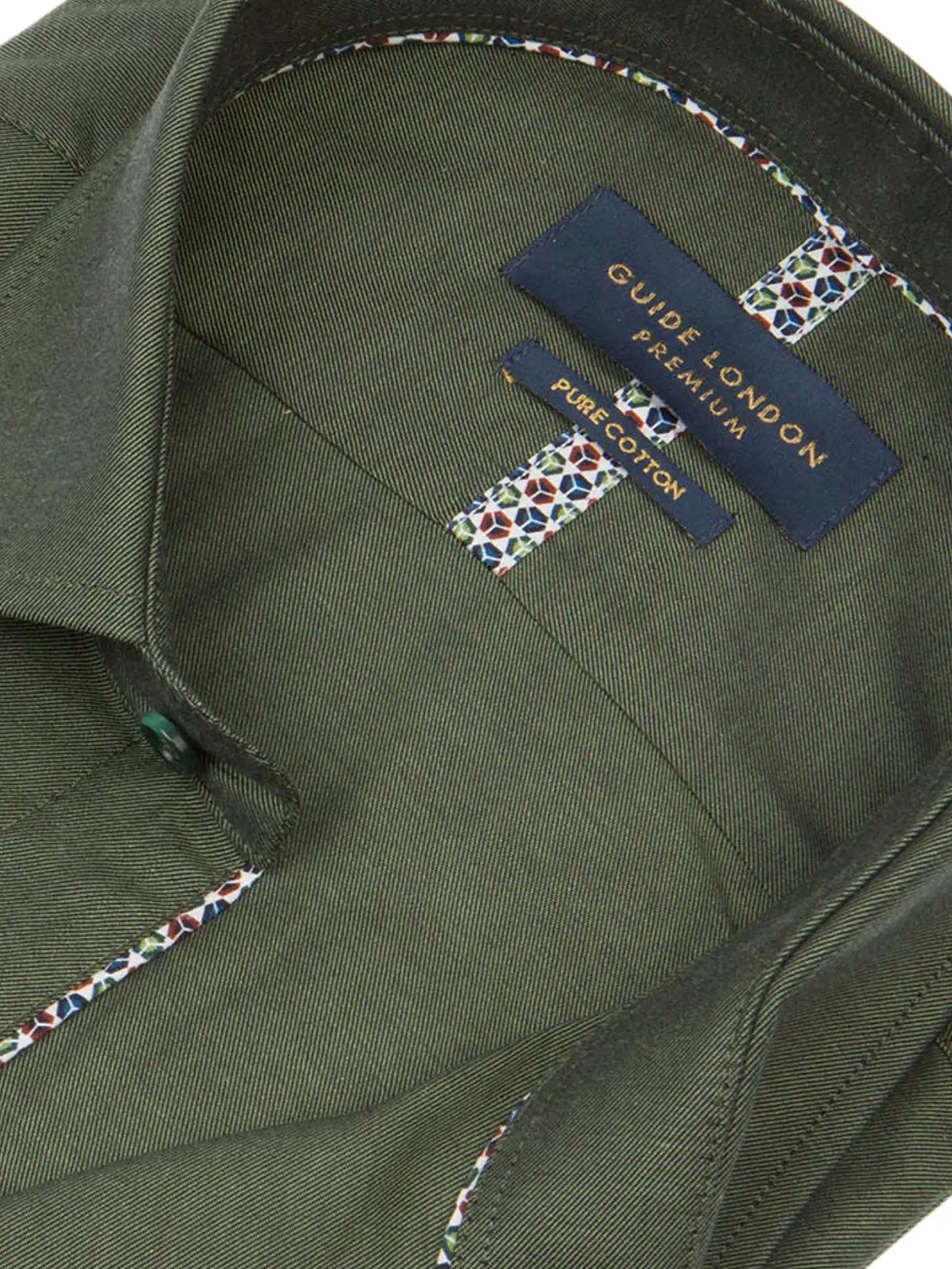 Faire,Guide London, Guide London Green Solid Long Sleeve Button Up Shirt, Green, Extra Extra Large-52-TagXXXLLarge-47-TagXL