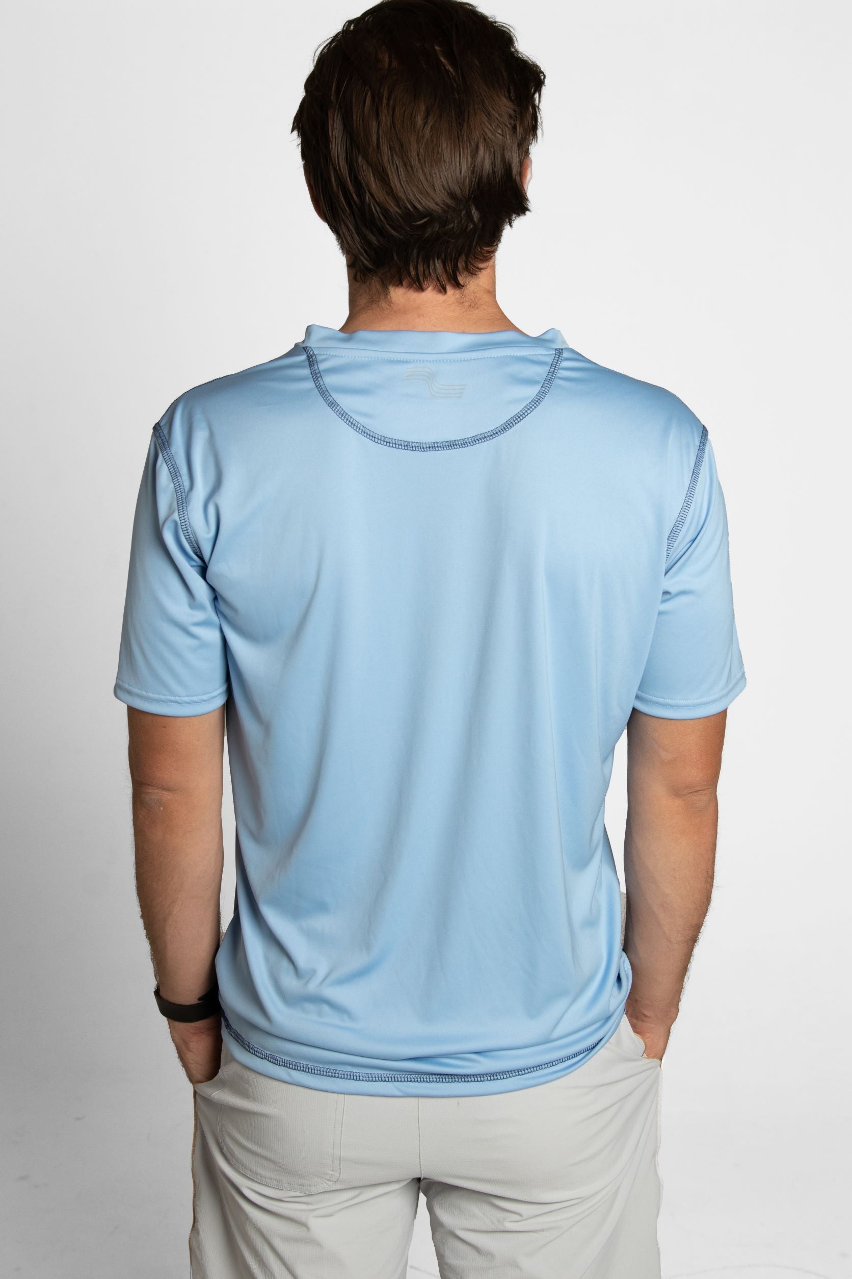 Brand Partner,Wise River, Wise River Blue Flat Creek Henley, Blue, Large-46-TagL