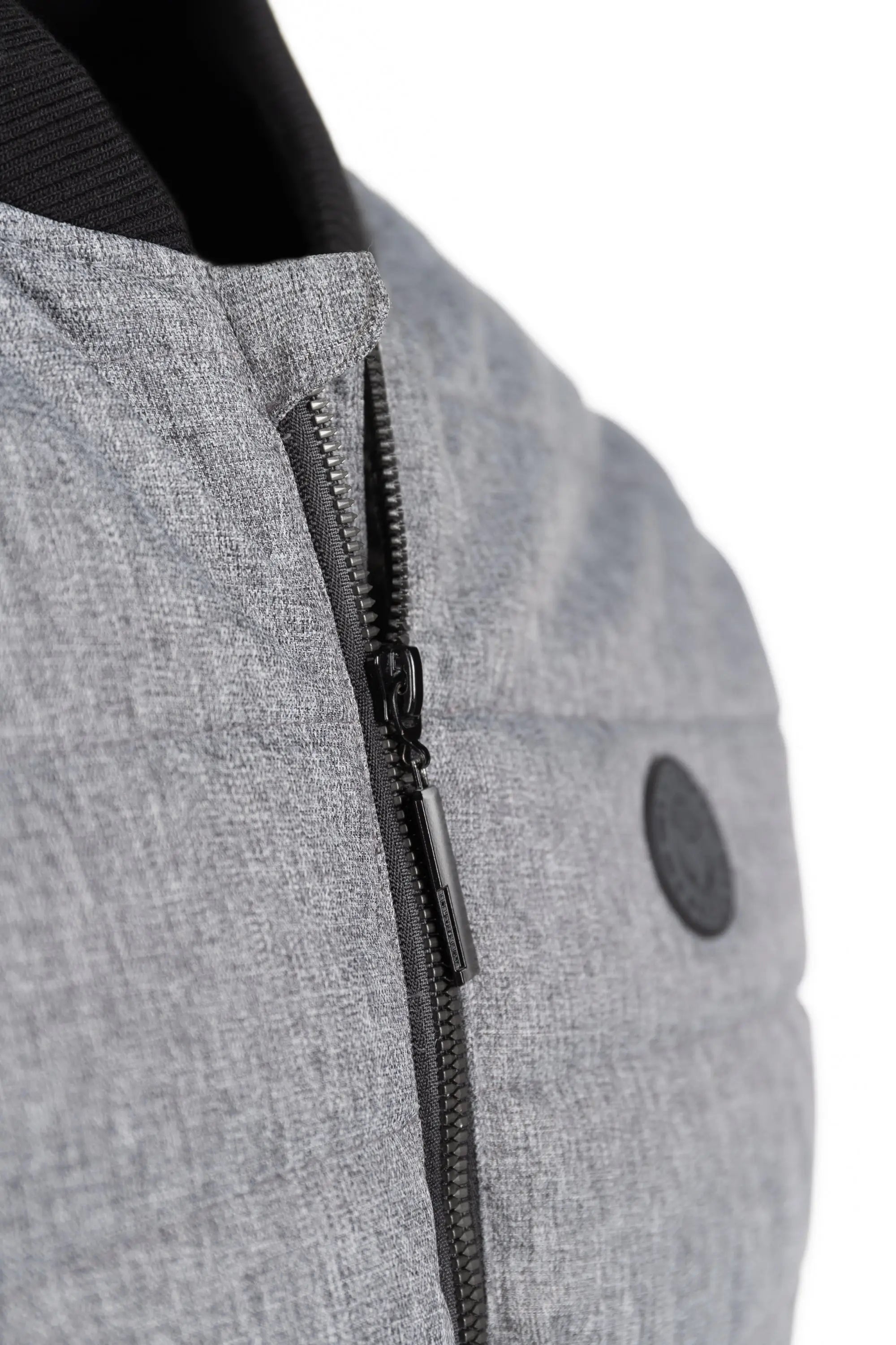 Faire,Industry Clothing, Industry Clothing Light Grey Textured Alternative Down Bomber Jacket, Grey, Large-46-TagL