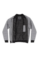 Industry Clothing Light Grey Textured Alternative Down Bomber Jacket