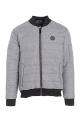 Industry Clothing Light Grey Textured Alternative Down Bomber Jacket