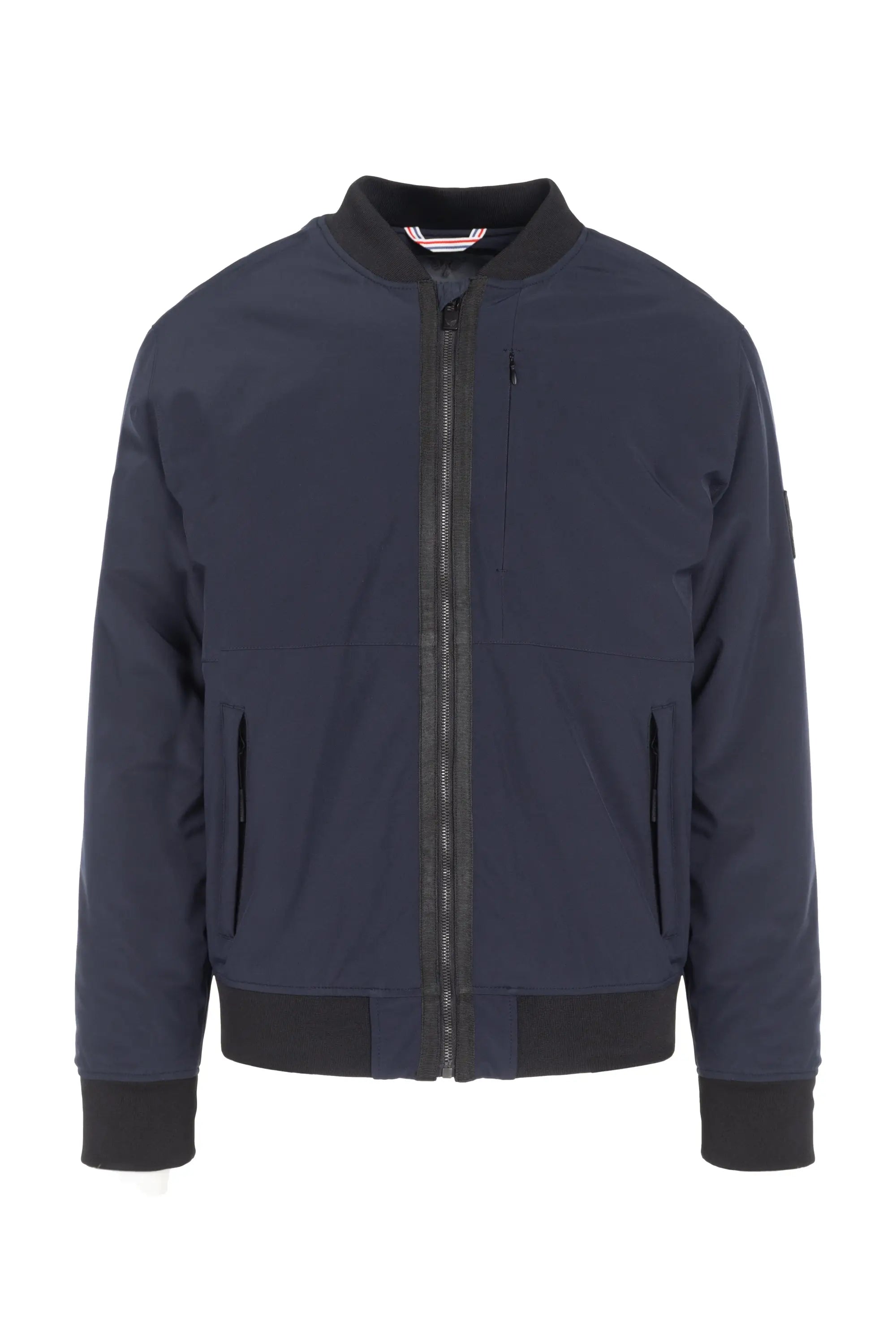Faire,Industry Clothing, Industry Clothing Navy 4 Way Stretch Alternative Down Bomber Jacket, Blue, Medium-46-TagM