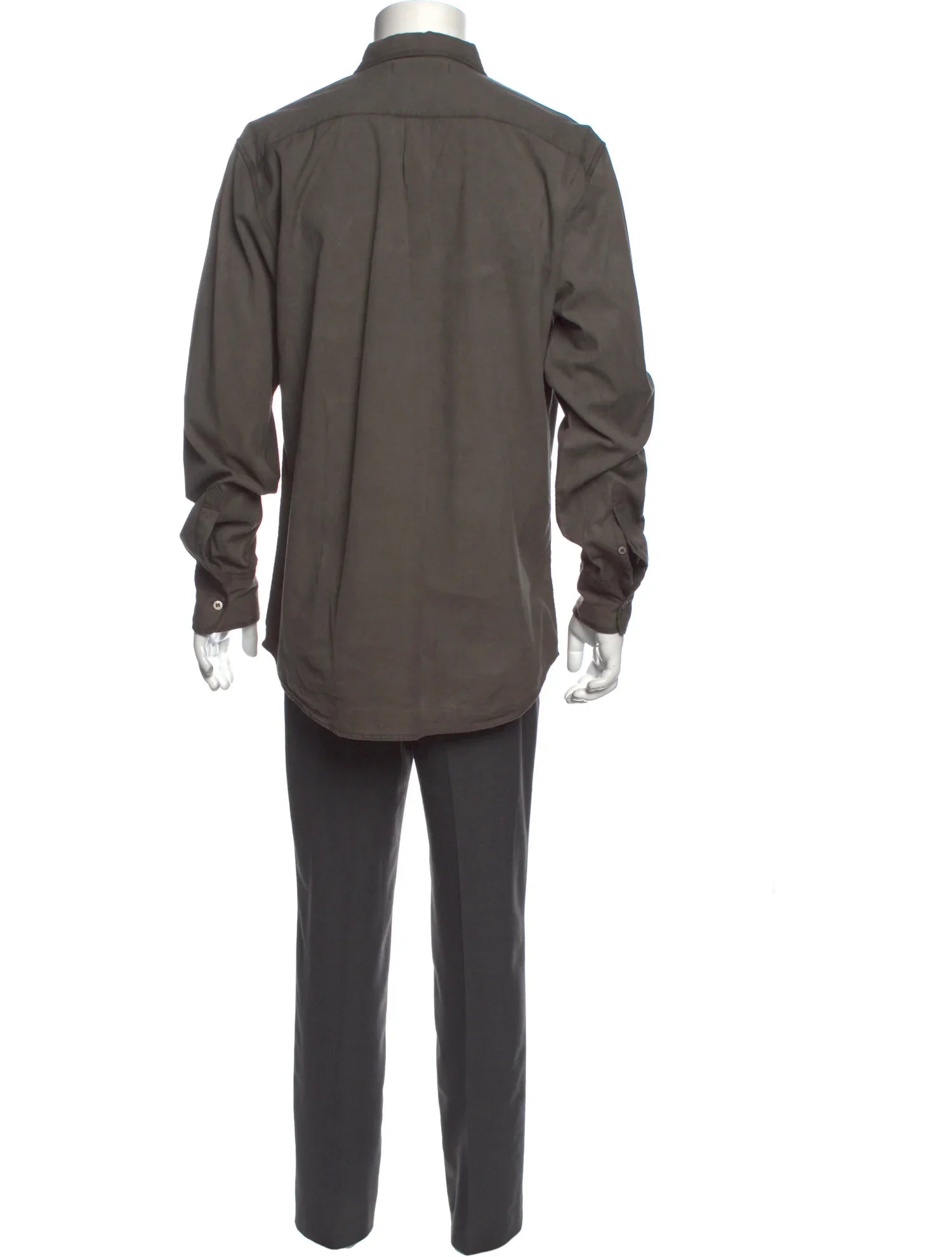 The RealReal,Industry of all Nations, Industry of all Nations Brown Organic Cotton Long Sleeve Button Up Shirt With Front Chest Pocket, Brown, Extra Large-49-TagXL