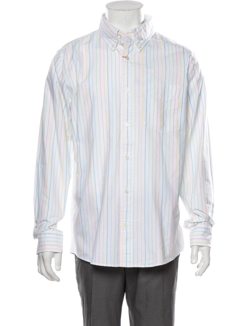 Jack Spade White Colorful Stripe Button Down Shirt