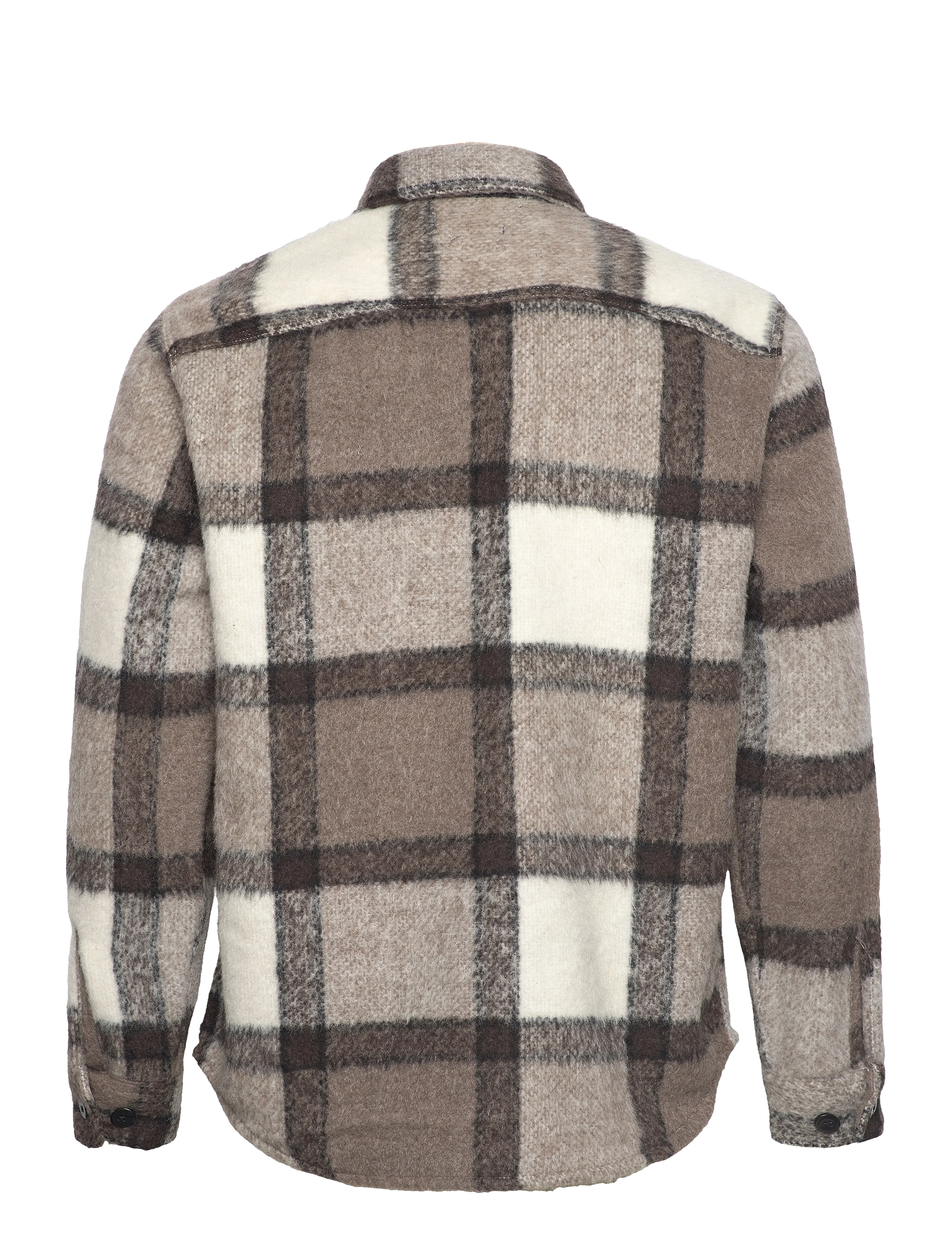 Wholesale,Jack & Jones, Jack & Jones Brown/White Mohair Wool Blend Oversized Shacket, Brown, Extra Large-51-TagXL