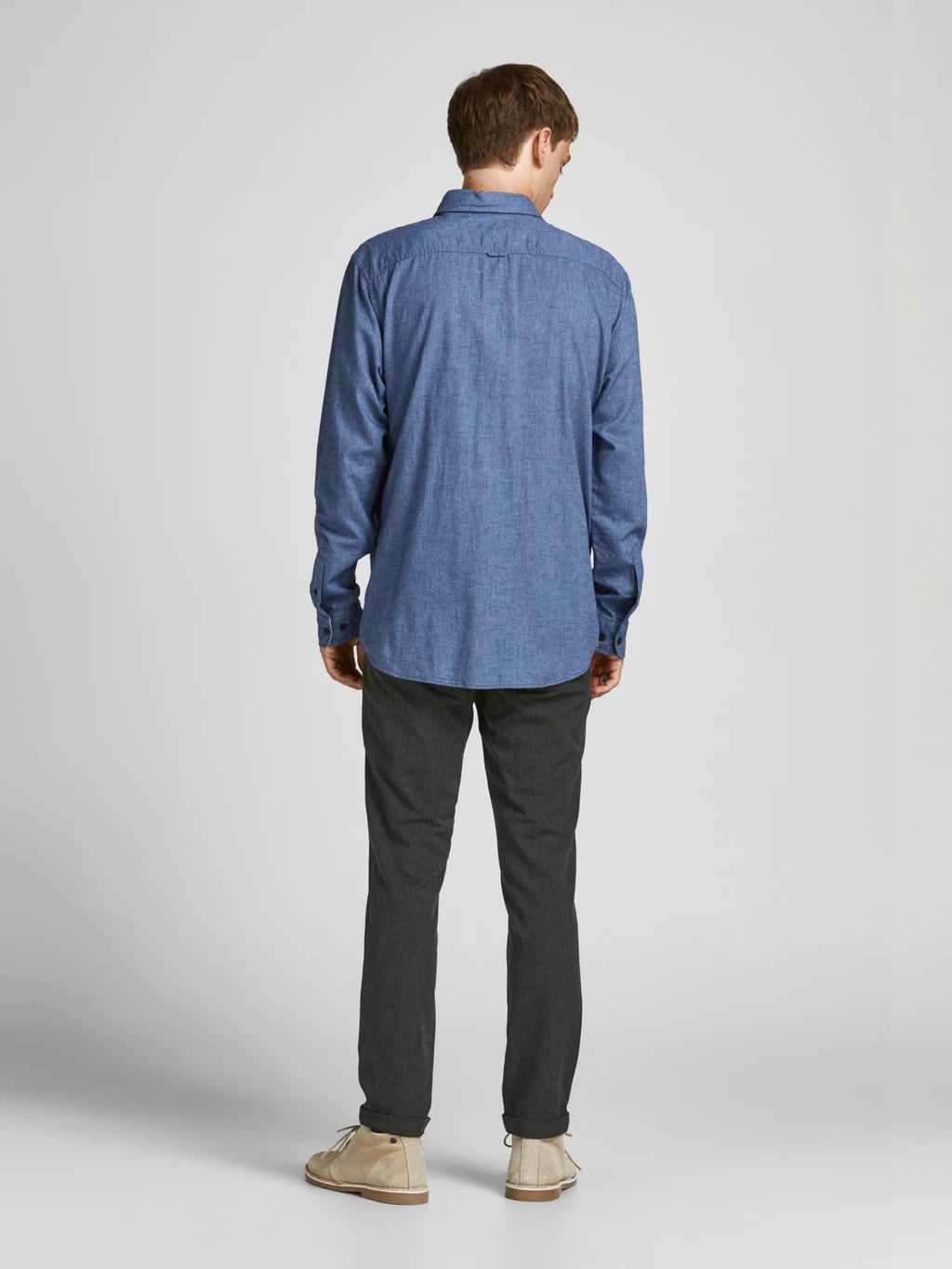Wholesale,Jack & Jones, Jack & Jones Dark Grey Textured Tapered Slim Fit Chinos, Grey, 32W-32L-Tag32