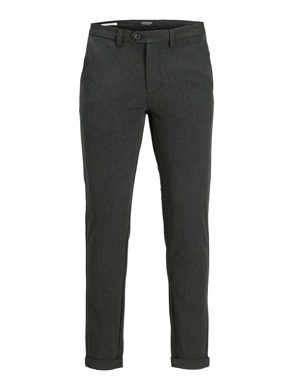 Wholesale,Jack & Jones, Jack & Jones Dark Grey Textured Tapered Slim Fit Chinos, Grey, 34W-32L-Tag34