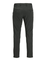 Jack & Jones Dark Grey Textured Tapered Slim Fit Chinos