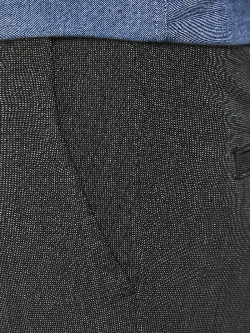 Jack & Jones Dark Grey Textured Tapered Slim Fit Chinos 30x32