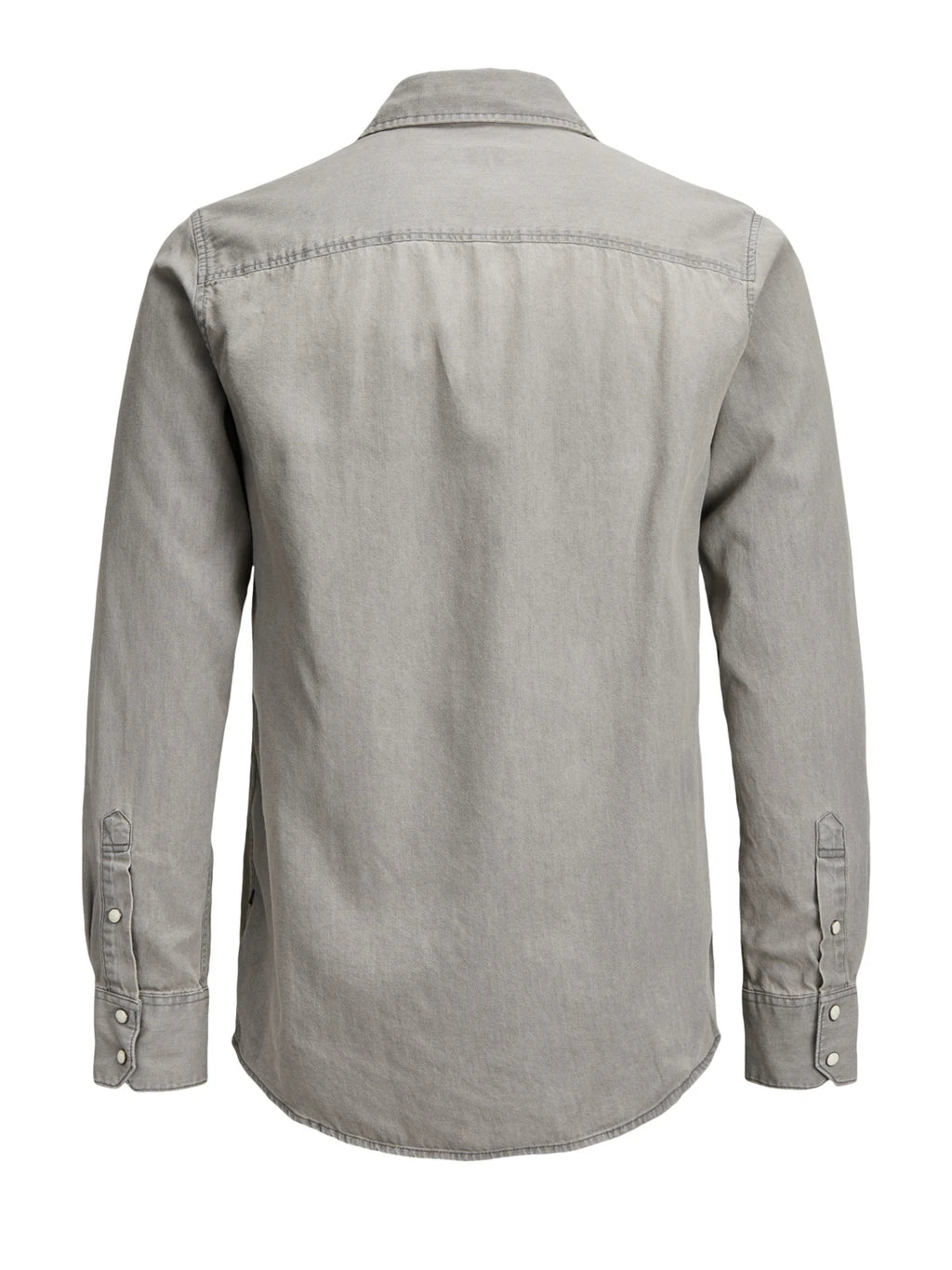 Wholesale,Jack & Jones, Jack & Jones Light Grey Denim Long Sleeve Button Up With Two Chest Pockets, Grey, Medium-43-TagM