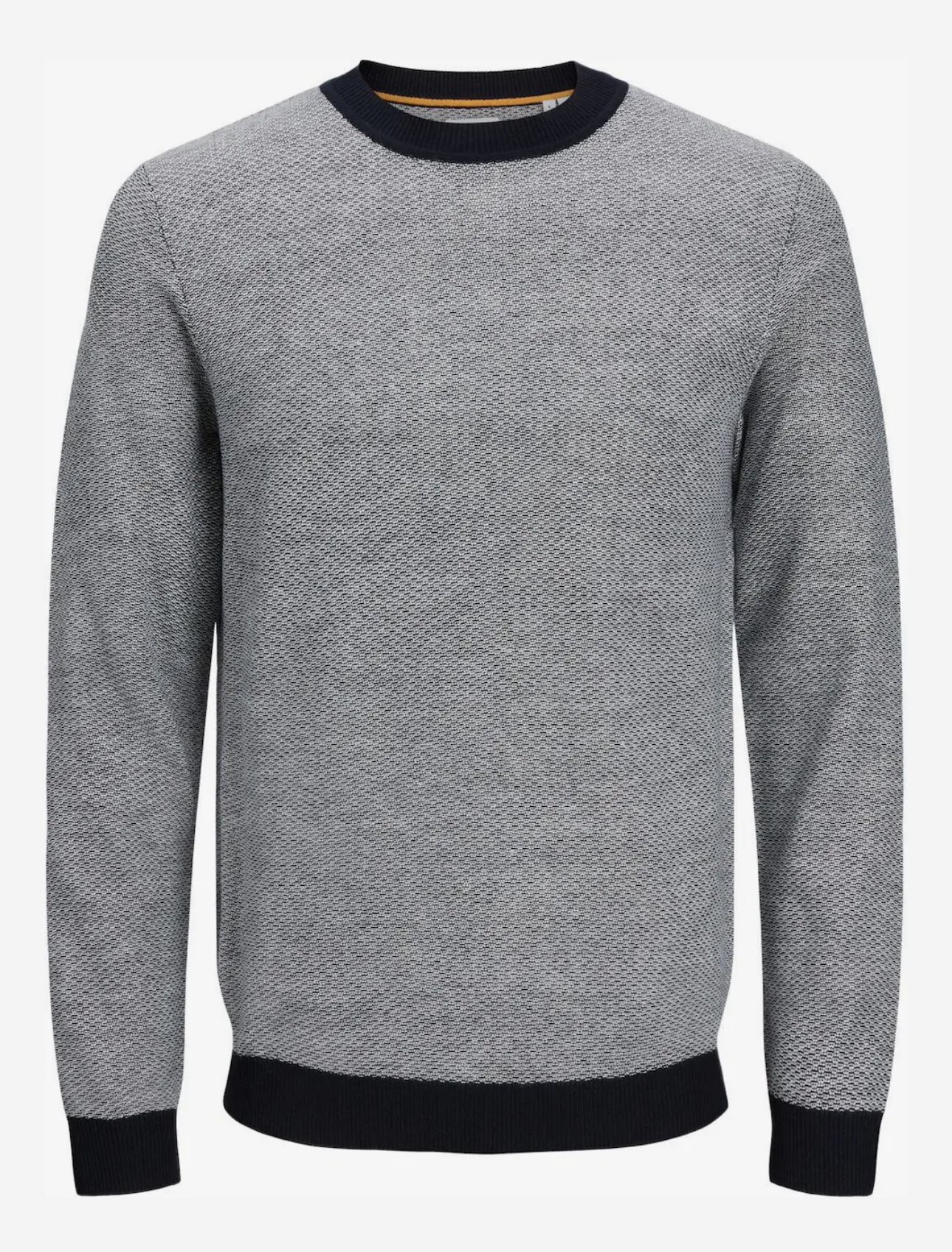 Wholesale,Jack & Jones, Jack & Jones Navy Lightweight Knit Long Sleeve Crewneck Sweater With Contrast Sleeve And Collar, Blue, Large-44-TagL