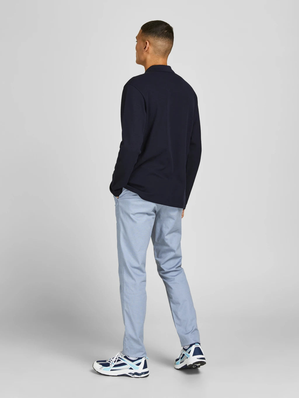 Wholesale,Jack & Jones, Jack & Jones Pastel Blue Grey Tapered Slim Fit Chinos, Blue, 36W-32L-Tag36