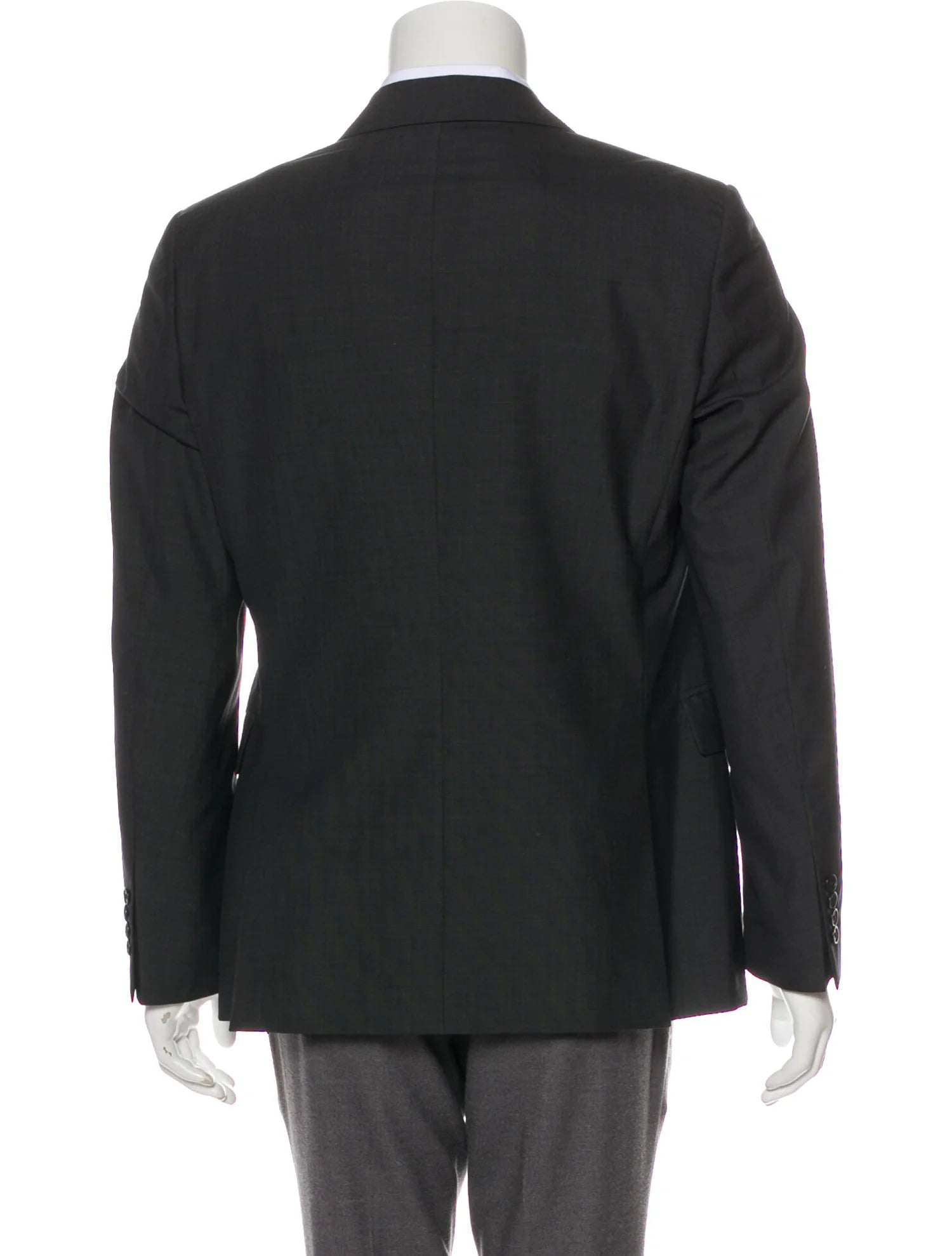 The RealReal,John Varvatos, John Varvatos Charcoal Grey Wool Blazer, Grey, Extra Large-52-Tag52