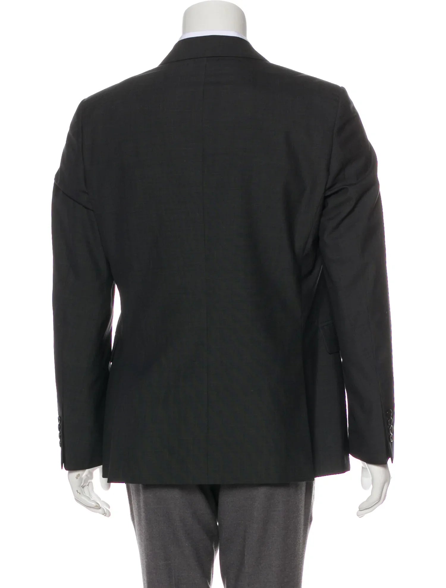 The RealReal,John Varvatos, John Varvatos Charcoal Grey Wool Blazer, Grey, Extra Large-52-Tag52