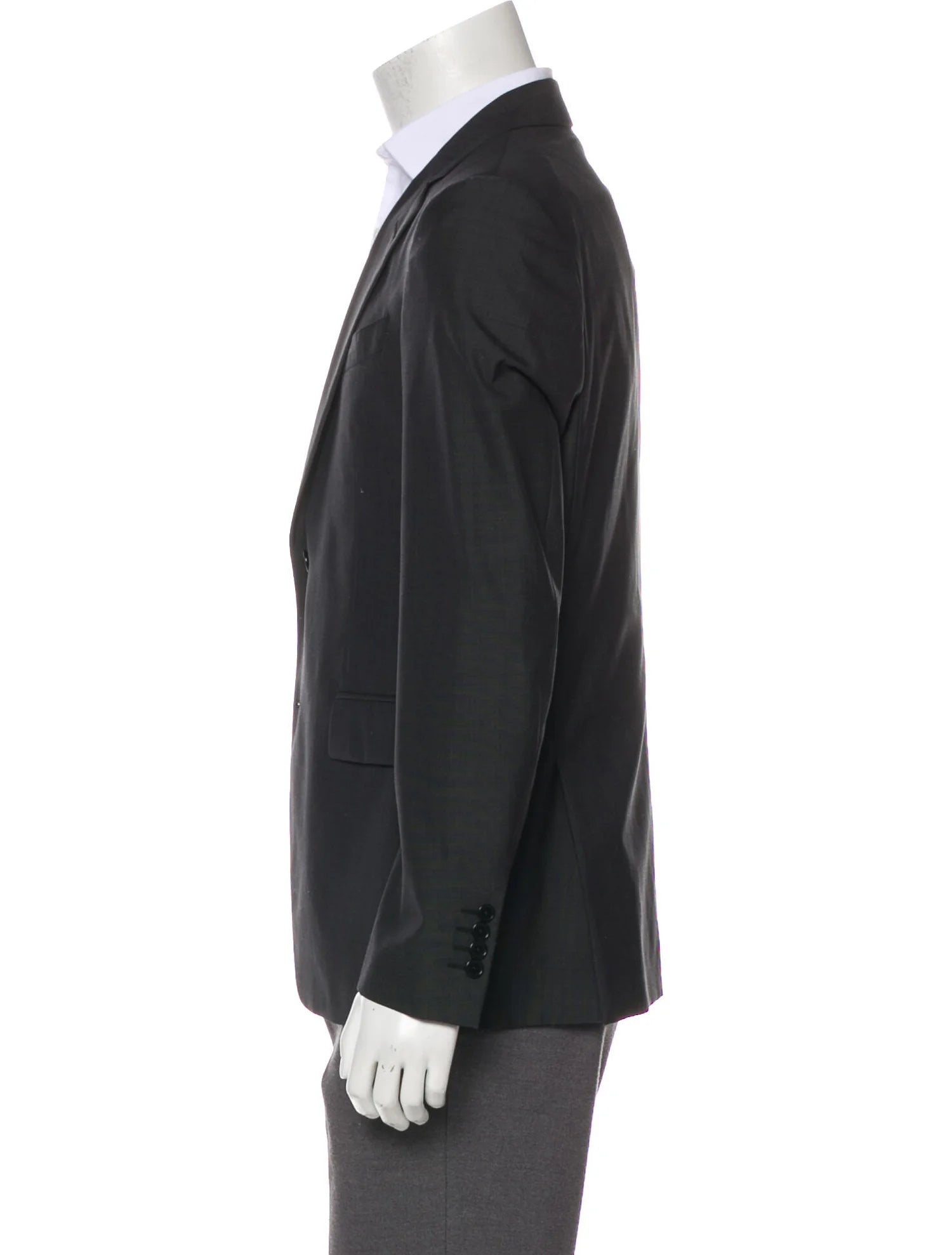 The RealReal,John Varvatos, John Varvatos Charcoal Grey Wool Blazer, Grey, Extra Large-52-Tag52