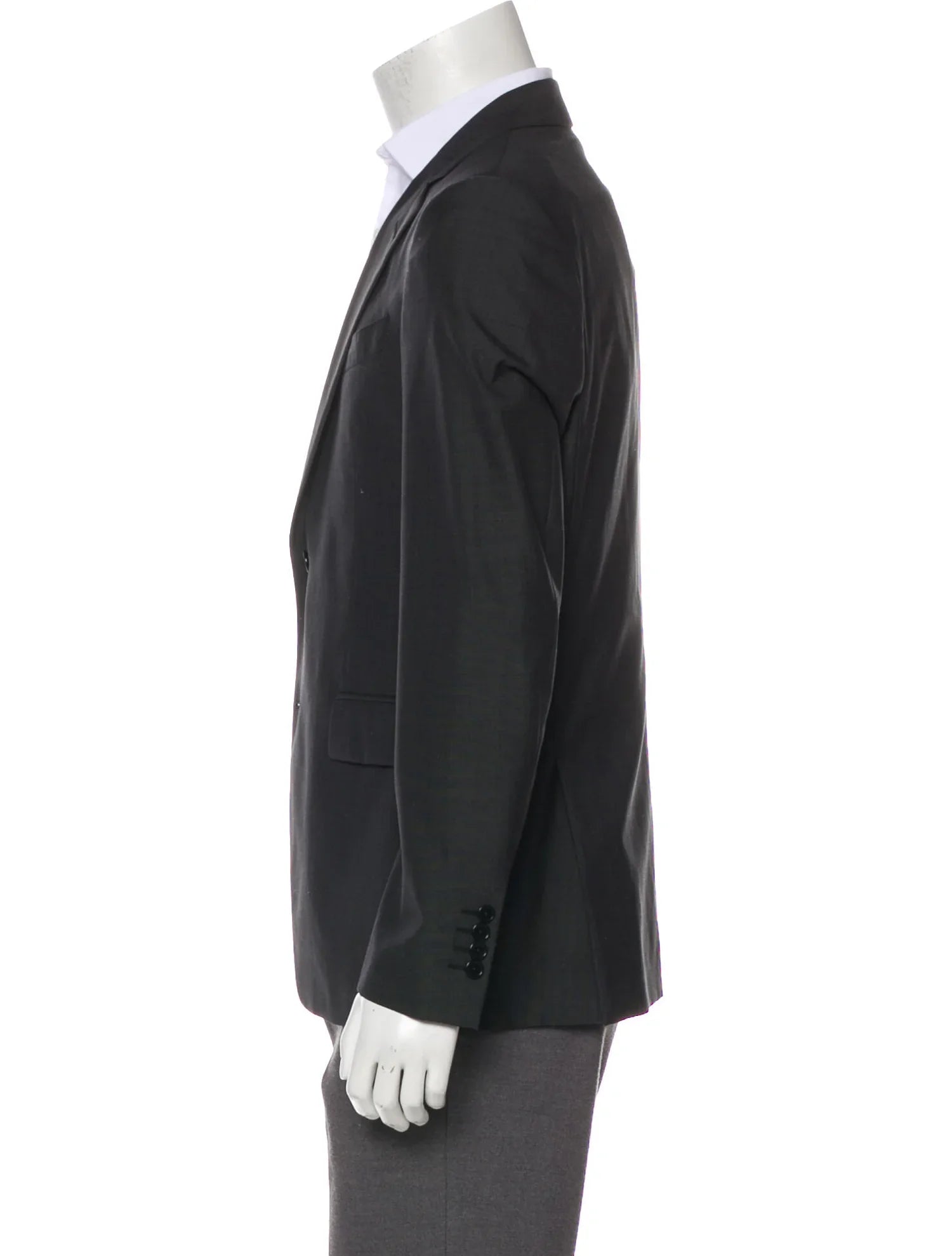 The RealReal,John Varvatos, John Varvatos Charcoal Grey Wool Blazer, Grey, Extra Large-52-Tag52