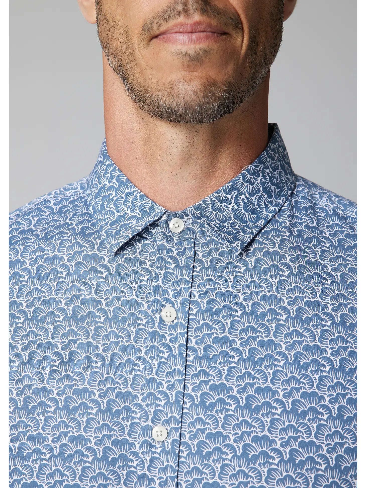 Faire,Julian & Mark, Julian & Mark Blue Floral Print Shirt, Blue, Medium-43-TagM