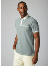 Julian & Mark Pastel Green Short Sleeve Polo with Contrast White Details