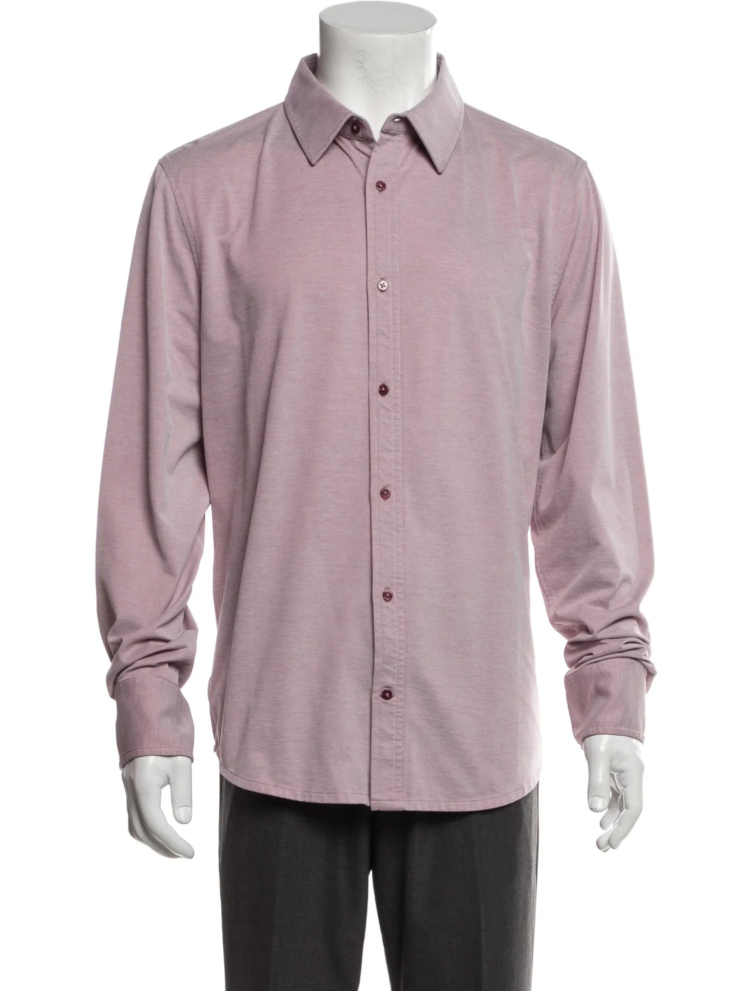 The RealReal,Kit & Ace, Kit & Ace Pastel Pink Performance Knit Long Sleeve Button Up Shirt, Pink, Large-45-TagL