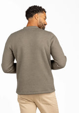 LIV Outdoor Light Olive Green Sherpa Lined Long Sleeve Henley