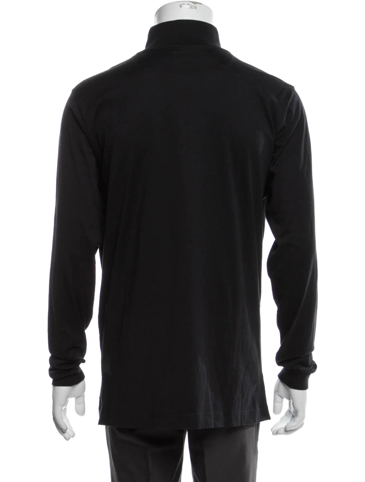 The RealReal,Left Coast Tee, Left Coast Tee Black Mock Neck Knit Quarter Zip Pullover, Black, Medium-42-TagM