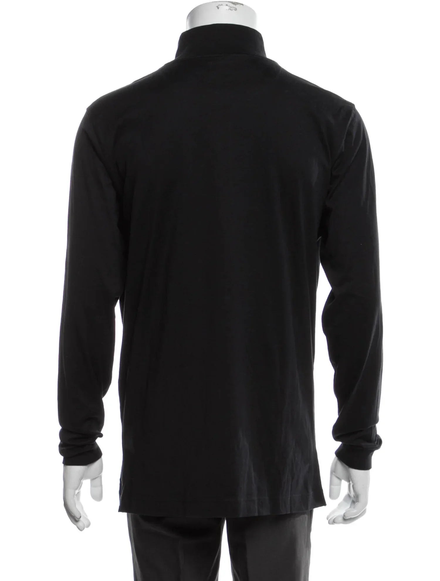 The RealReal,Left Coast Tee, Left Coast Tee Black Mock Neck Knit Quarter Zip Pullover, , 